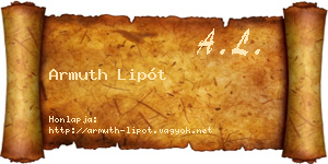 Armuth Lipót névjegykártya